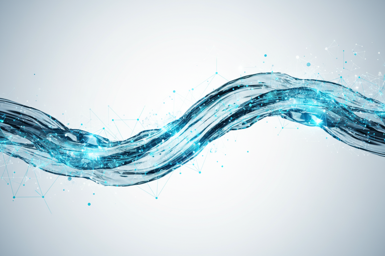 A symbolic image combining water + innovation